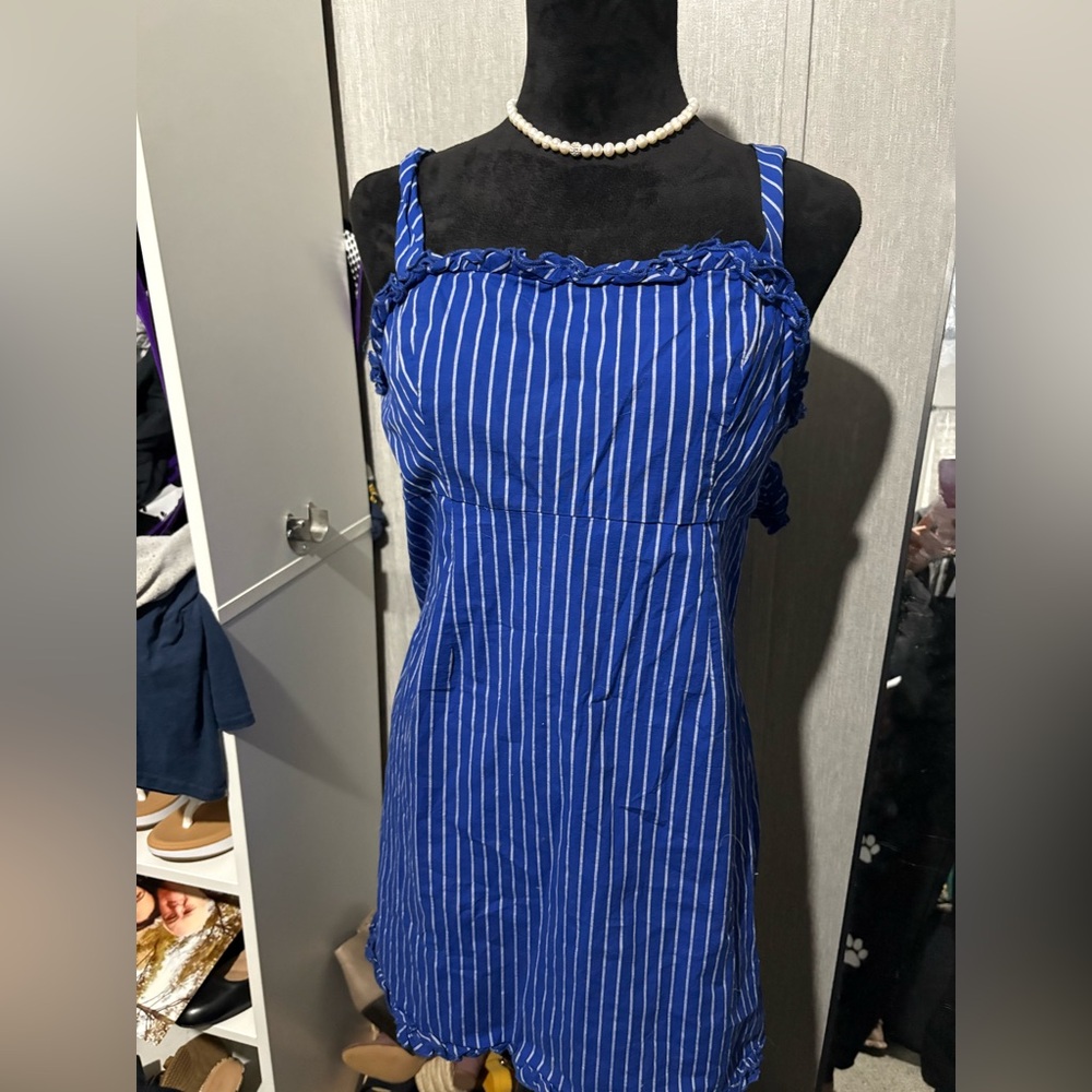 Blue Striped Dress
